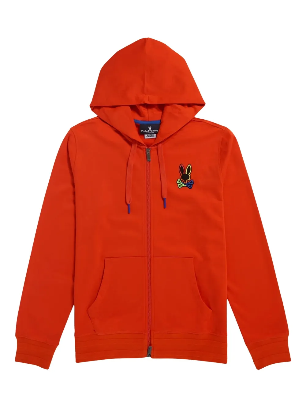 Leo embroidered zip-up hoodie