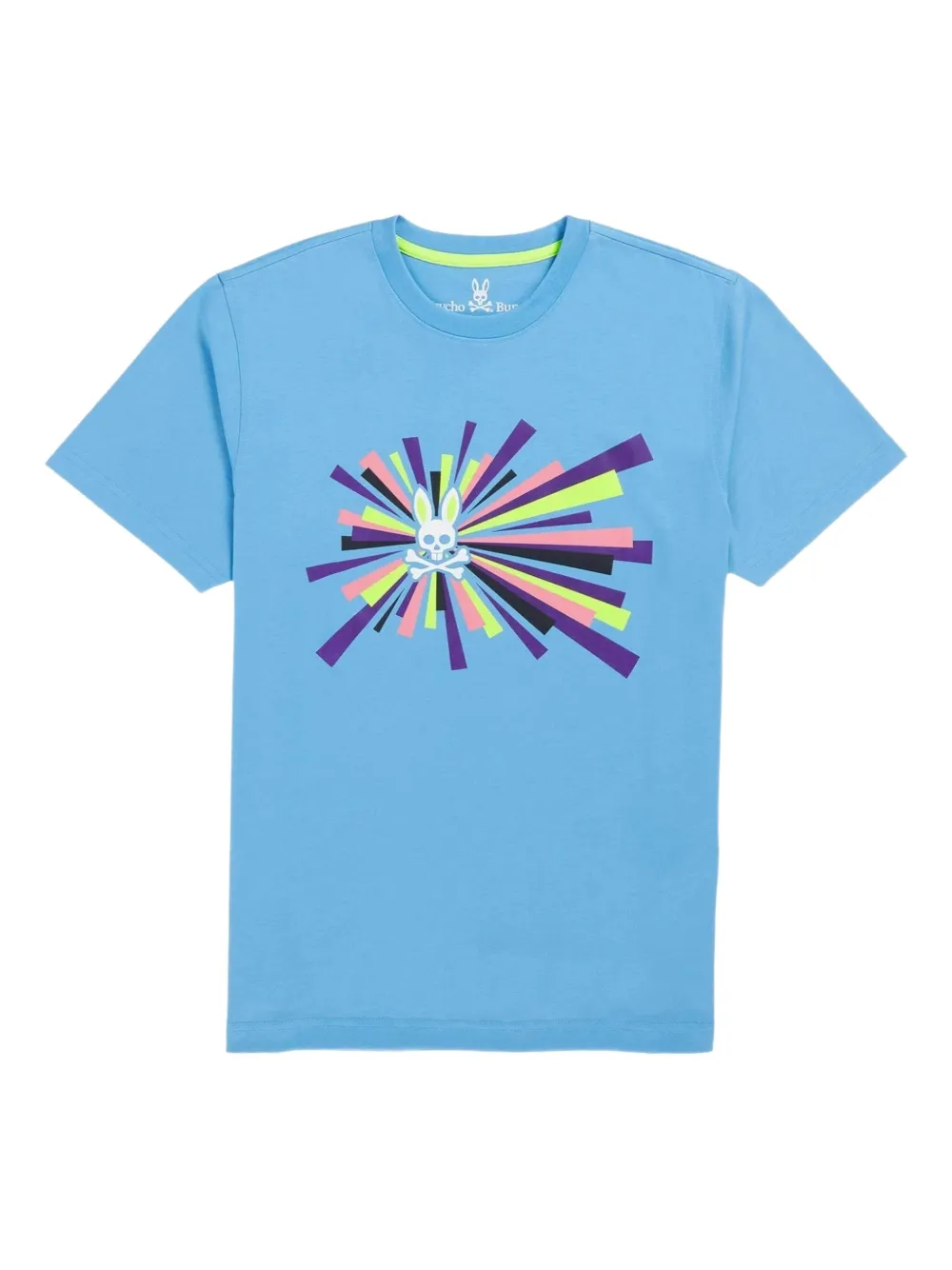 Psycho Bunny Shubert-print "Cornflower" T-shirt | Blue | Image 1
