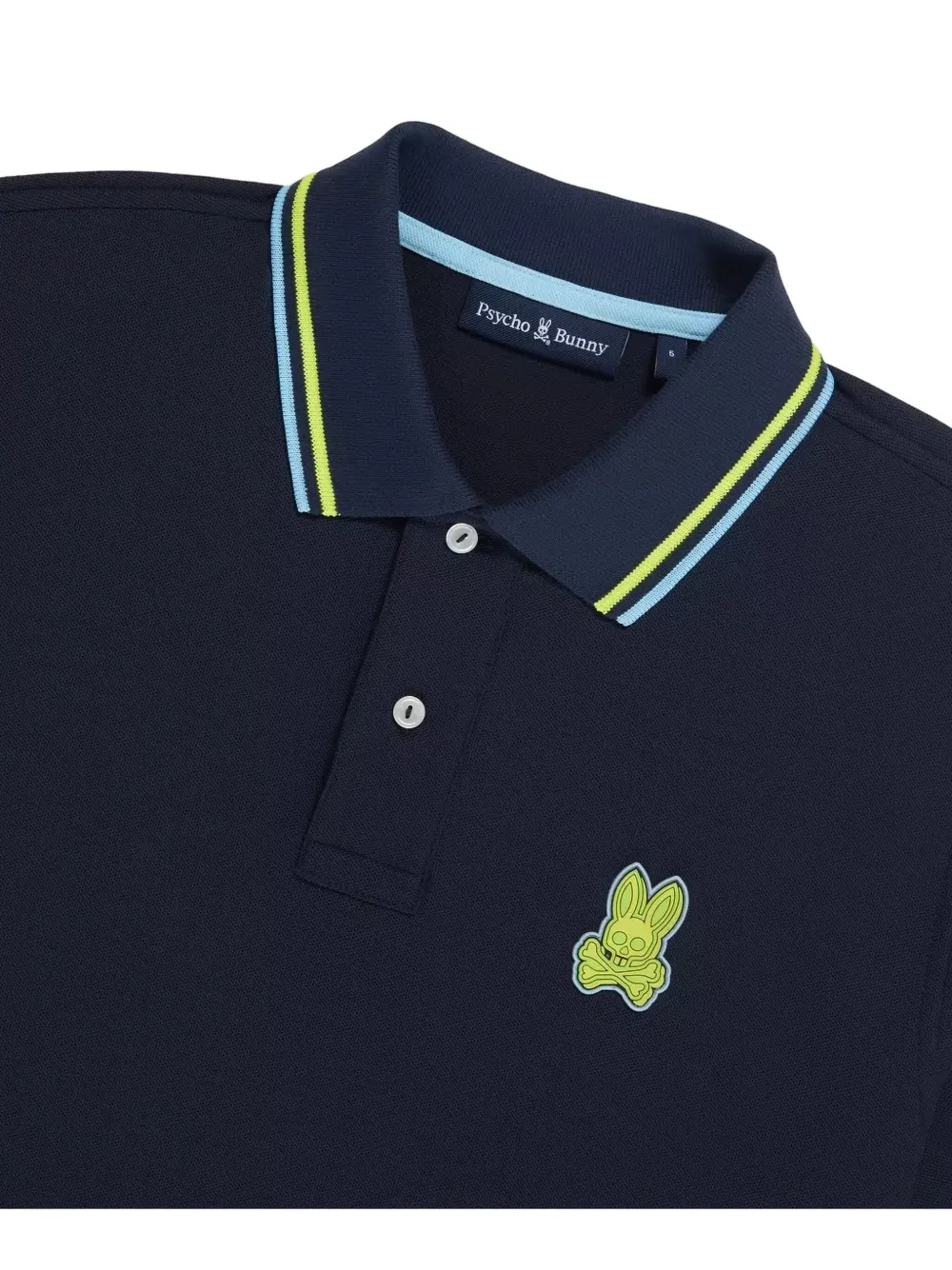 Psycho Bunny Poloshirt met logopatch - Blauw
