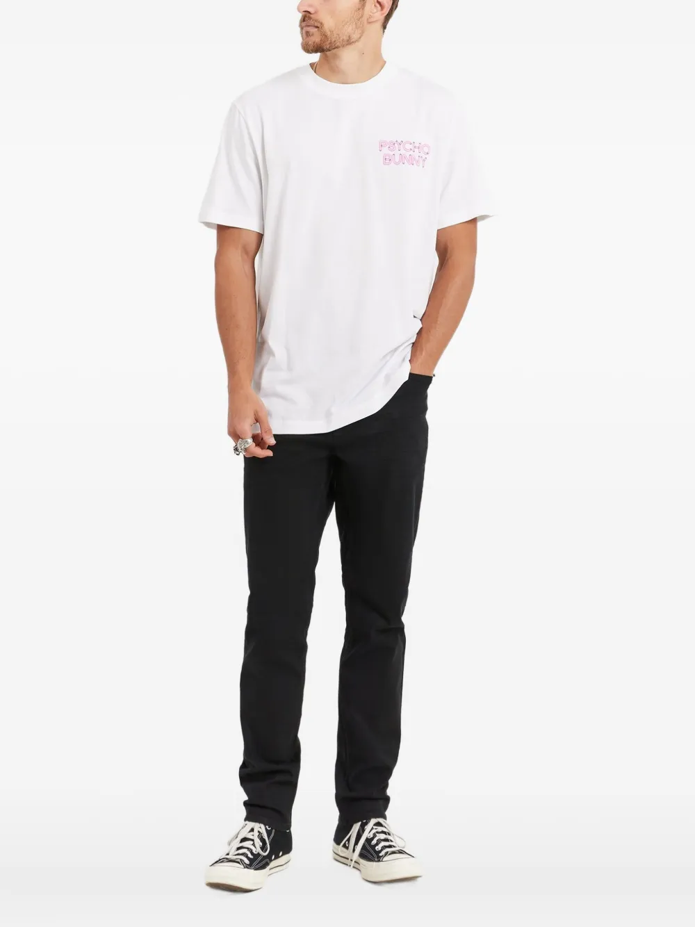 Psycho Bunny Claude T-shirt Wit