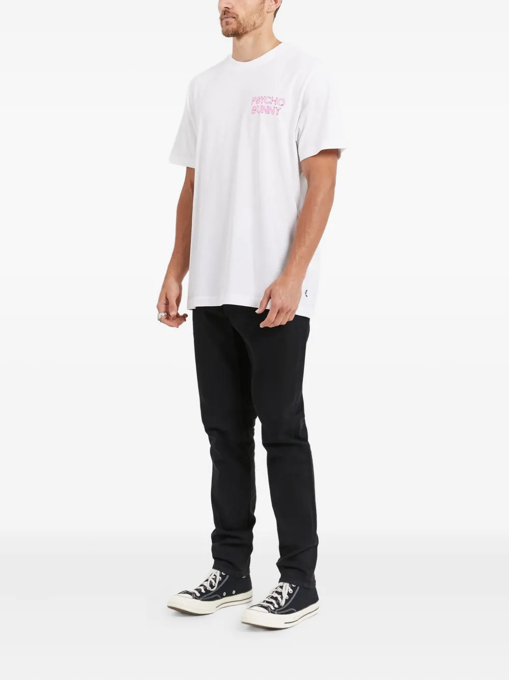 Psycho Bunny Claude T-shirt Wit
