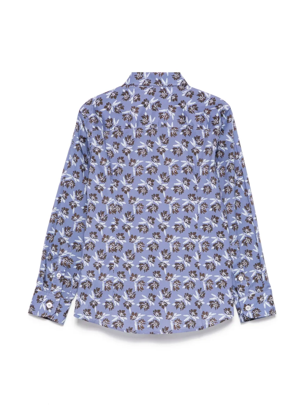 Paolo Pecora Kids Shirt met bloemenprint - Blauw