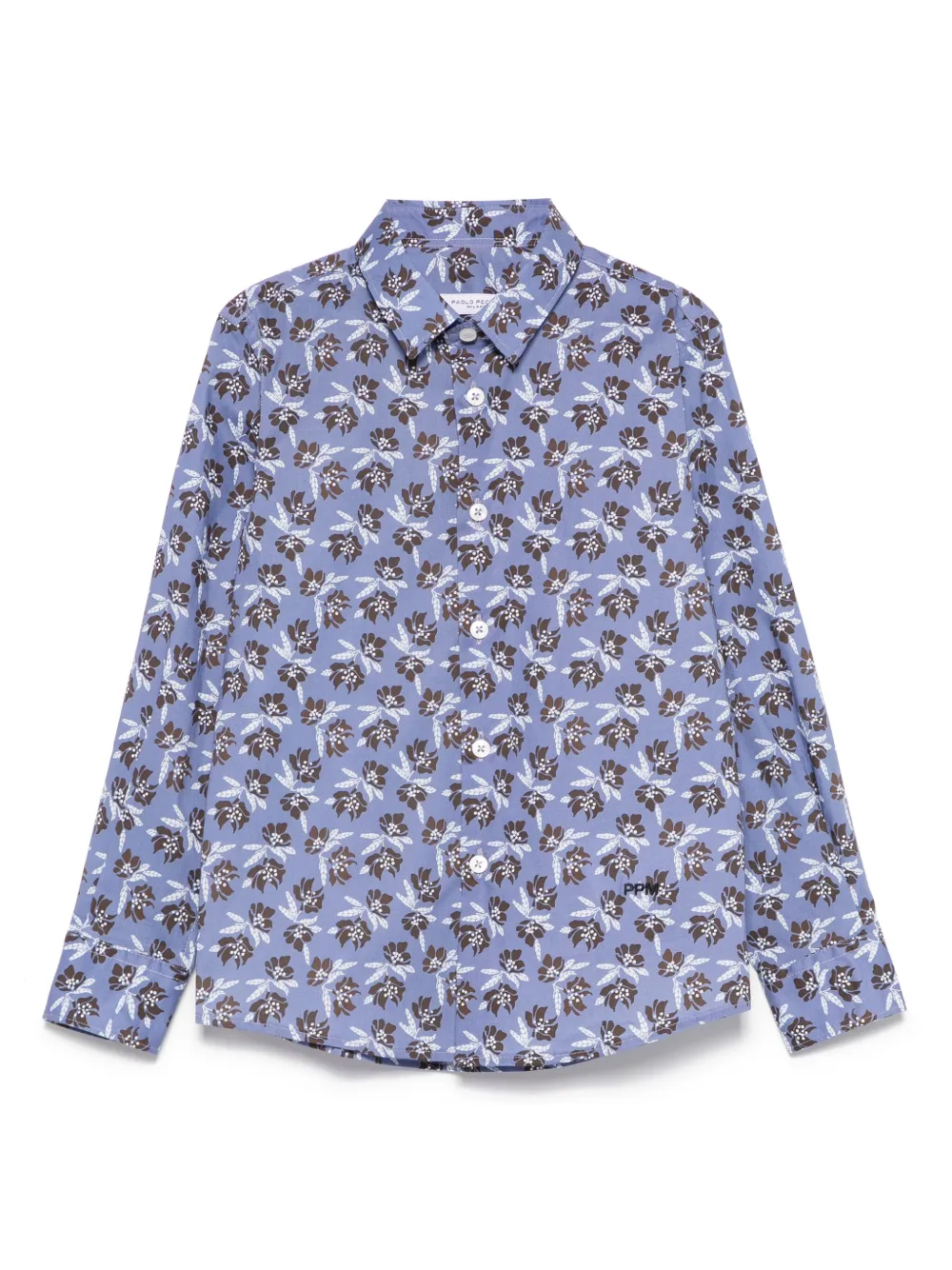 Paolo Pecora Kids floral-print shirt | Blue | Image 1