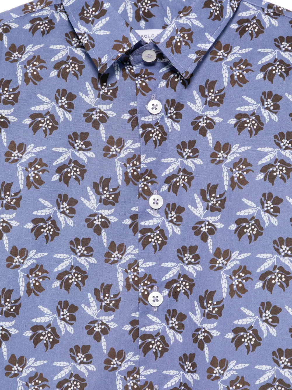 Paolo Pecora Kids Shirt met bloemenprint Blauw
