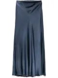 Avant Toi satin midi skirt - Blue