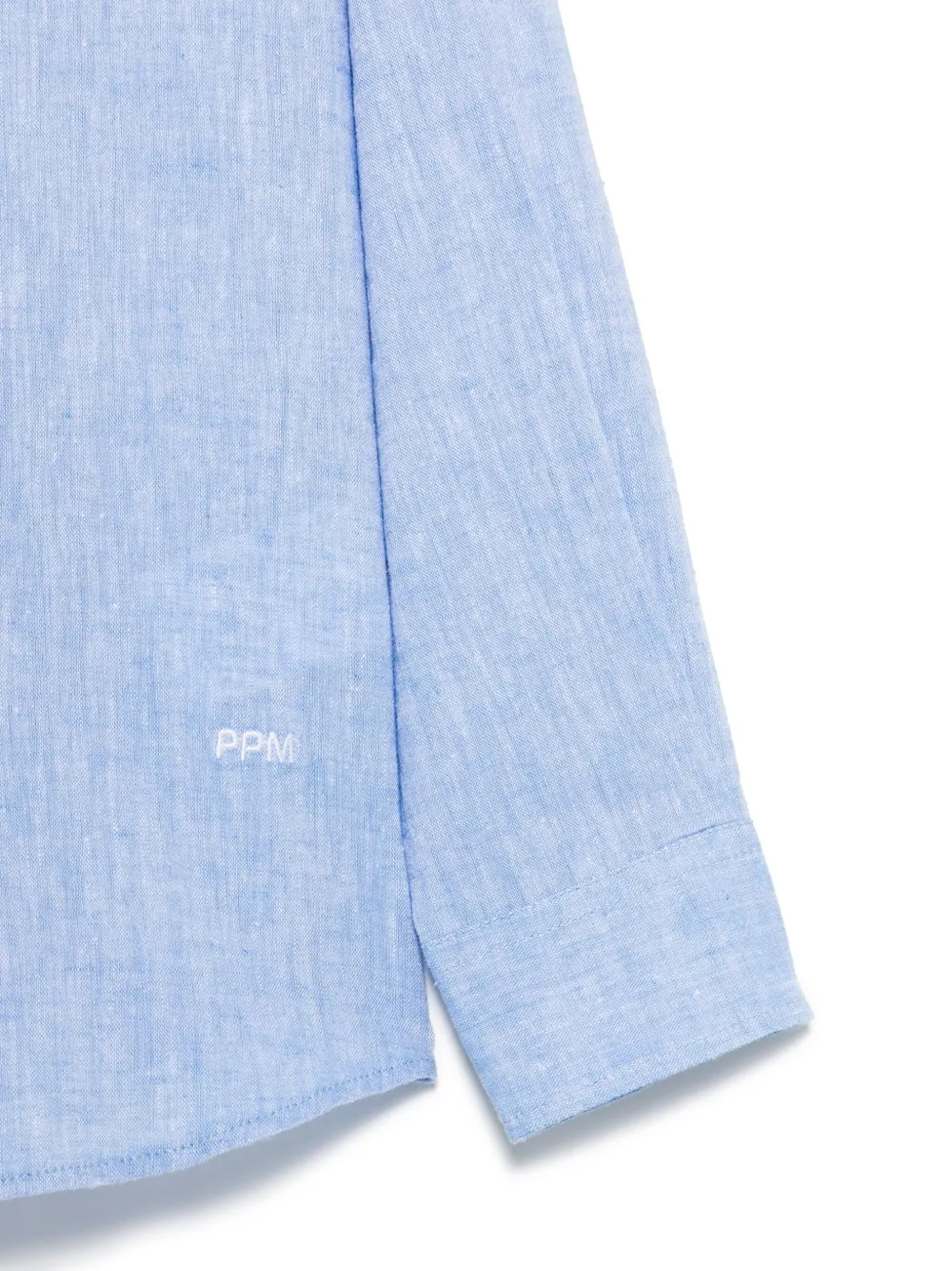 Paolo Pecora Kids Shirt met geborduurd logo Blauw