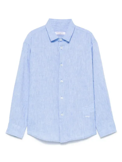 Paolo Pecora Kids Camisa com logo bordado