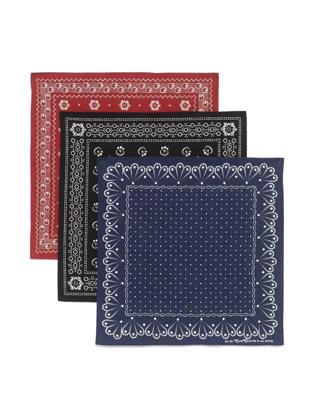 Ralph Lauren RRL Drie sjaal met bandana-print Zwart