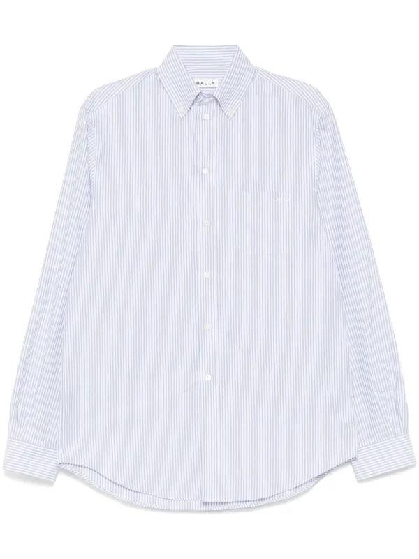Bally Cotton Long-sleeves Shirt in Blue