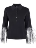 Seventy fringed polo shirt - Black