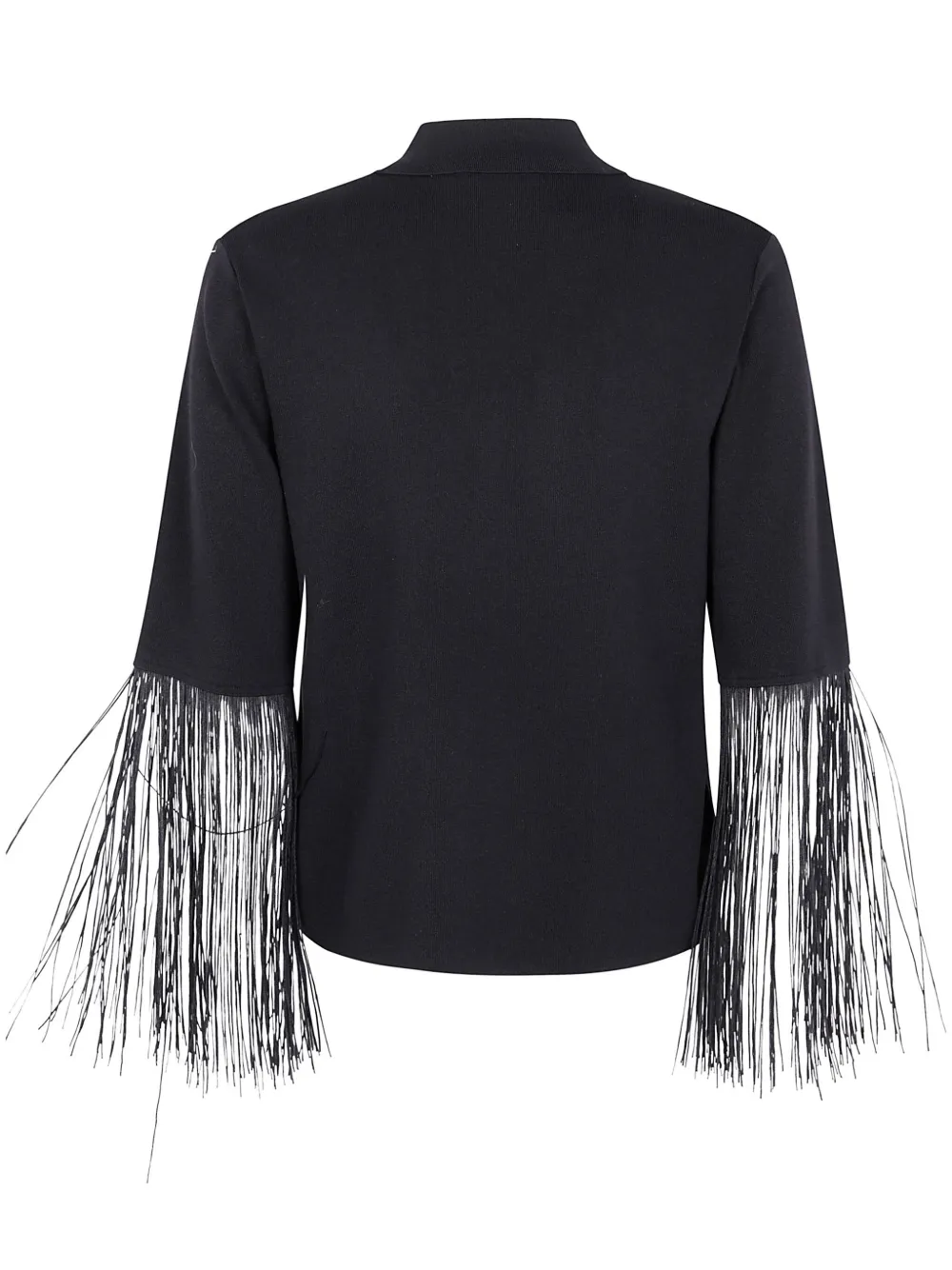 Seventy fringed polo shirt - Zwart