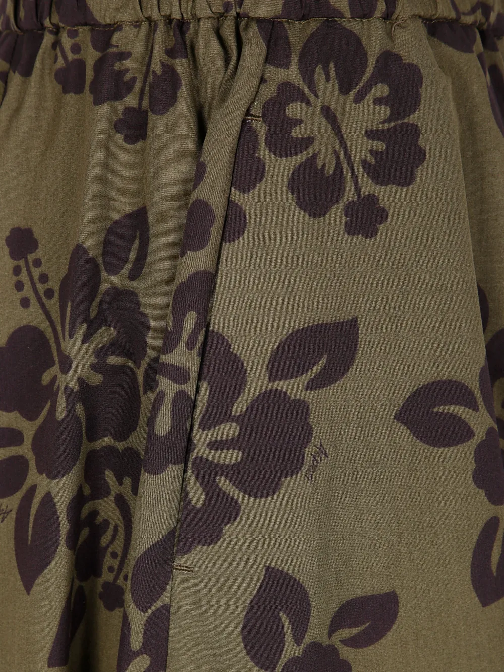 ASPESI Midi-jurk met bloemenprint Bruin