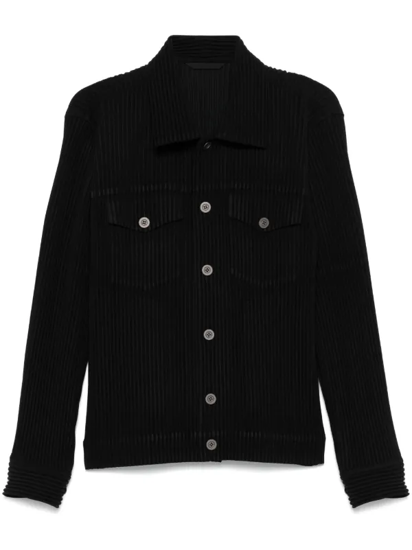 Homme Plissé Issey Miyake プリーツ ジャケット | ブラック | FARFETCH JP