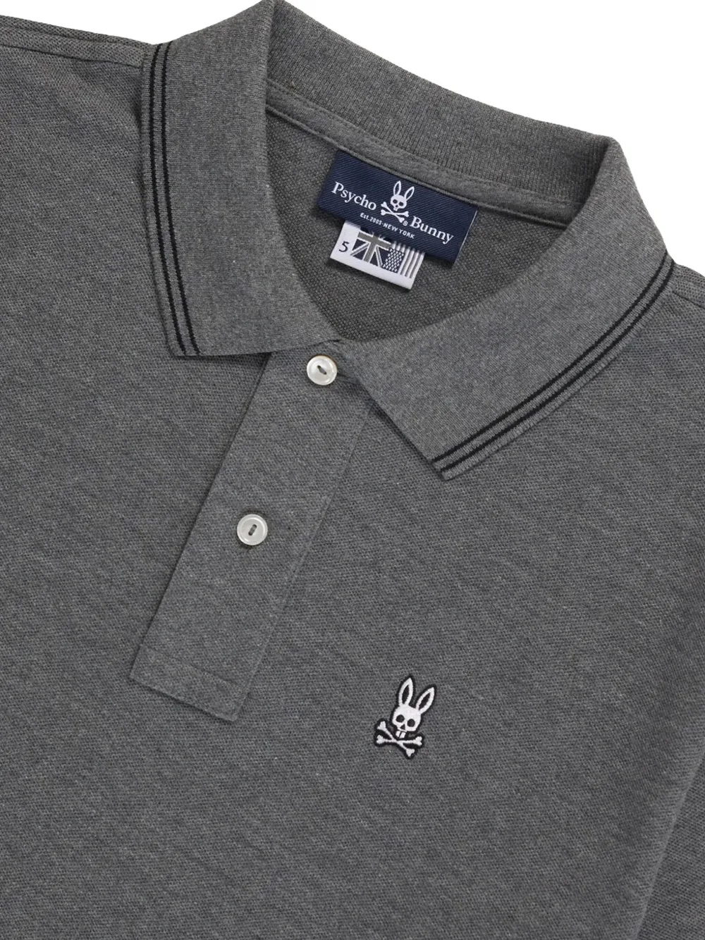 Psycho Bunny Logan logo-embroidered polo shirt - Grijs