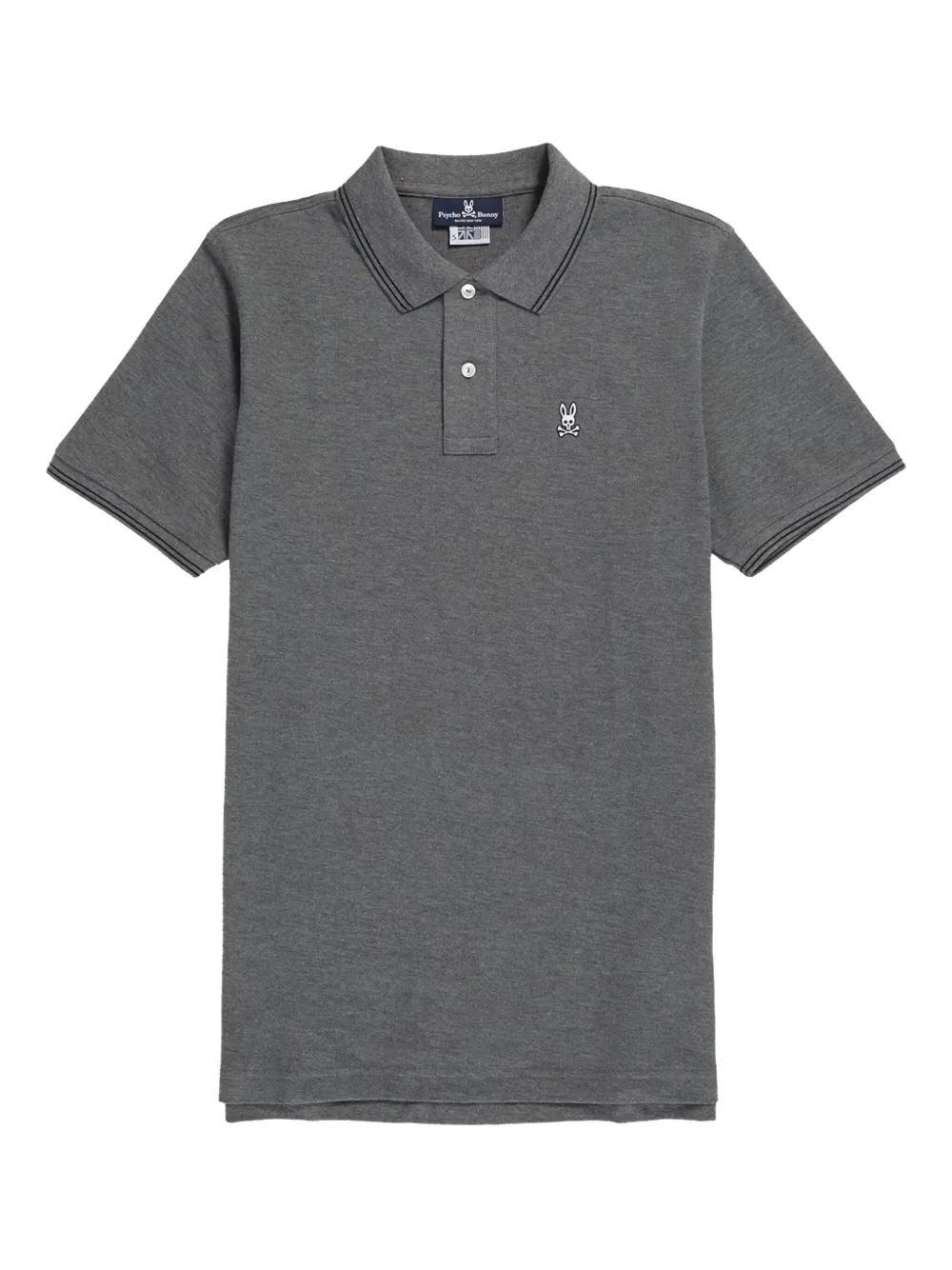 Psycho Bunny Logan poloshirt met geborduurd logo Grijs