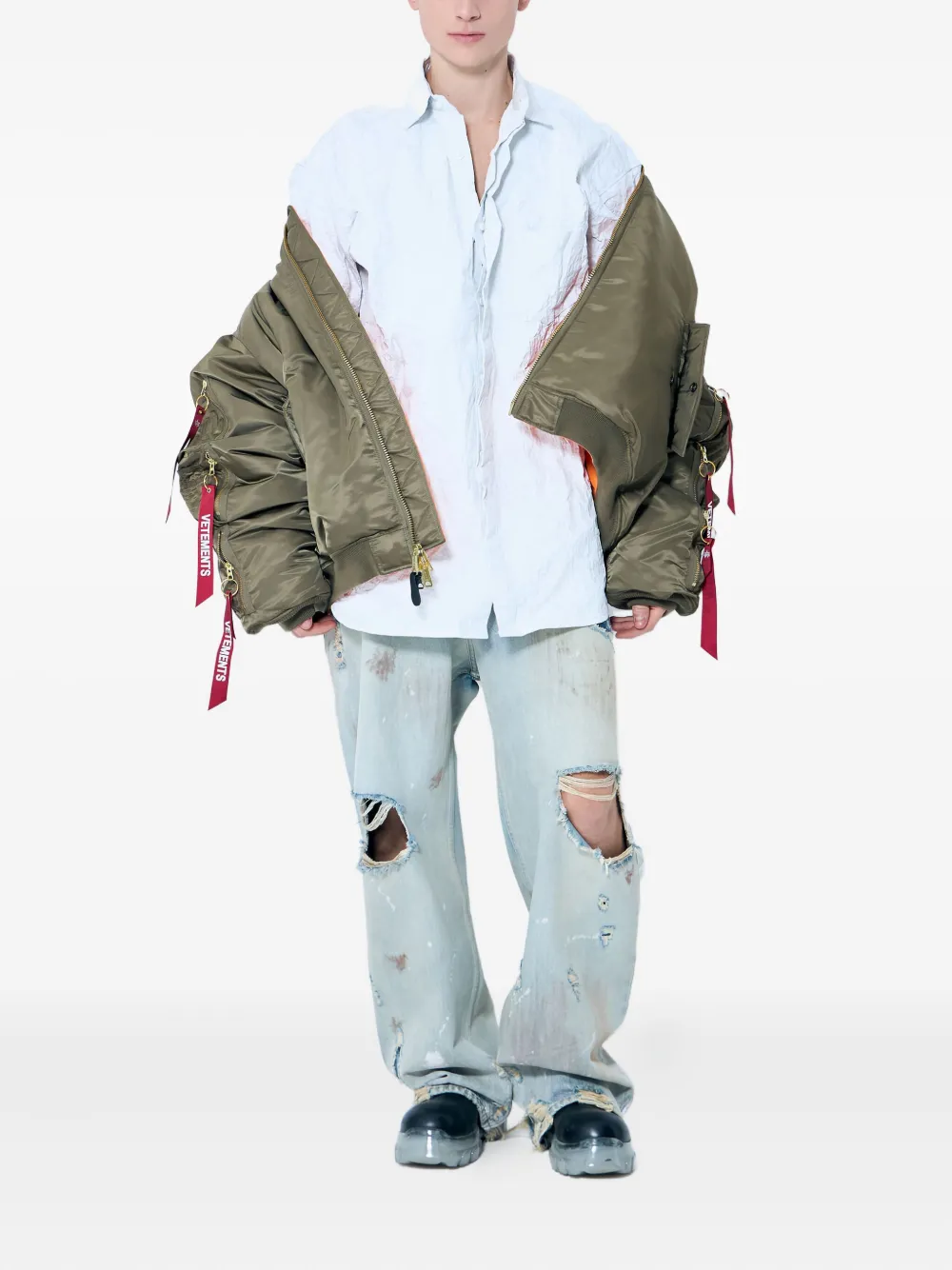 VETEMENTS Katoenen overhemd Wit