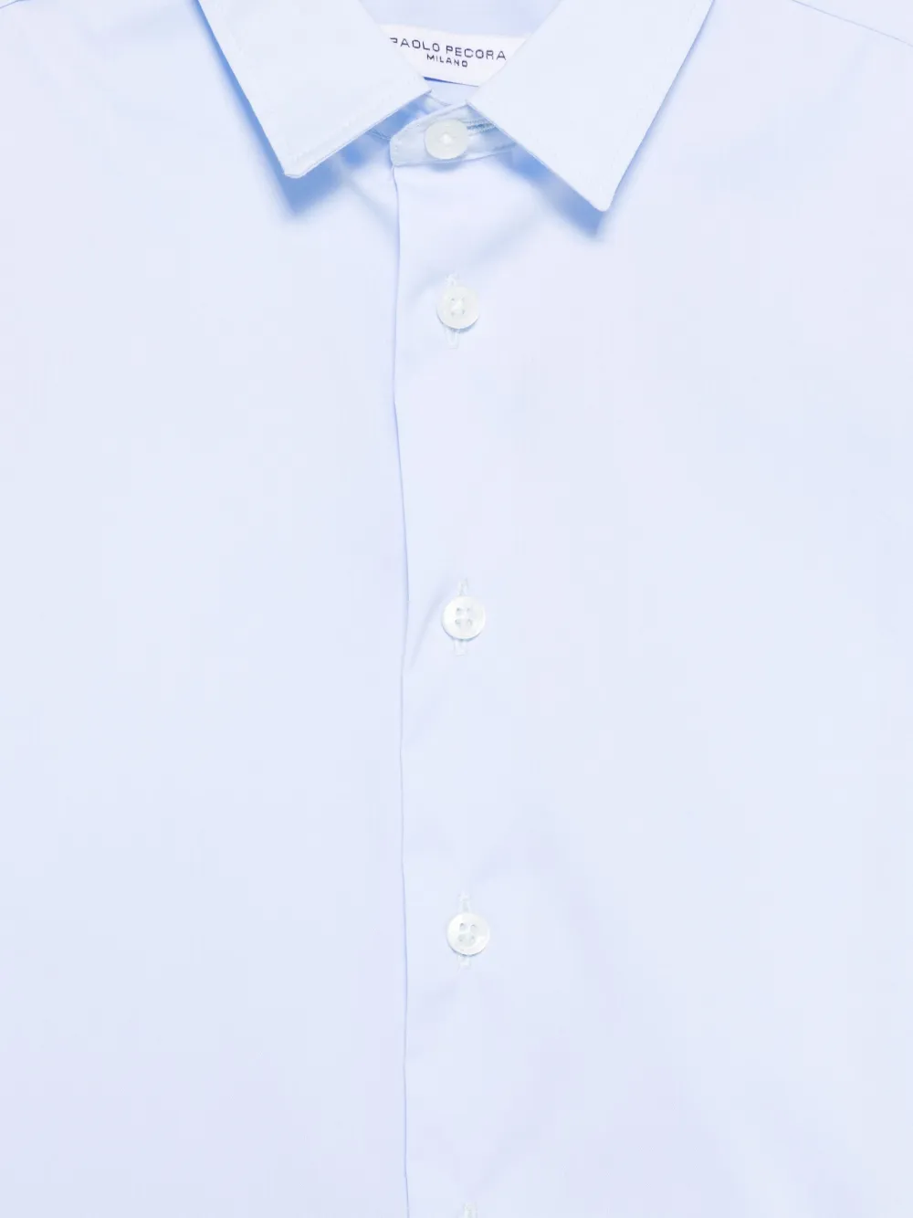 Paolo Pecora Kids Popeline shirt Blauw