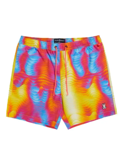 Psycho Bunny short de bain Montgomery à imprimé vague