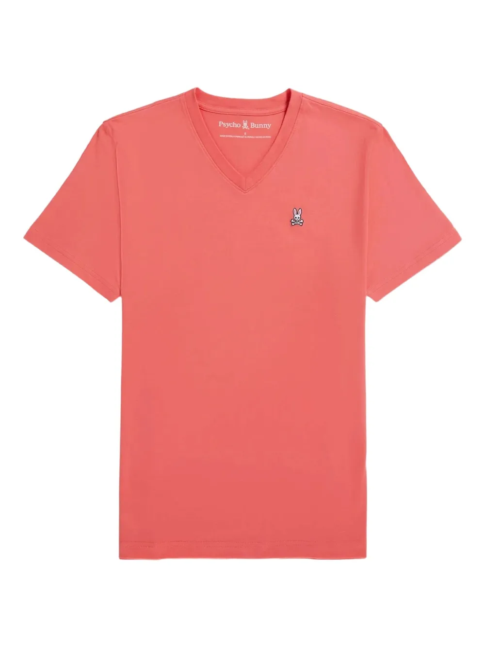 Psycho Bunny t-shirt Pamplemousse à col v 'Grapefruit' | rose | Image 1