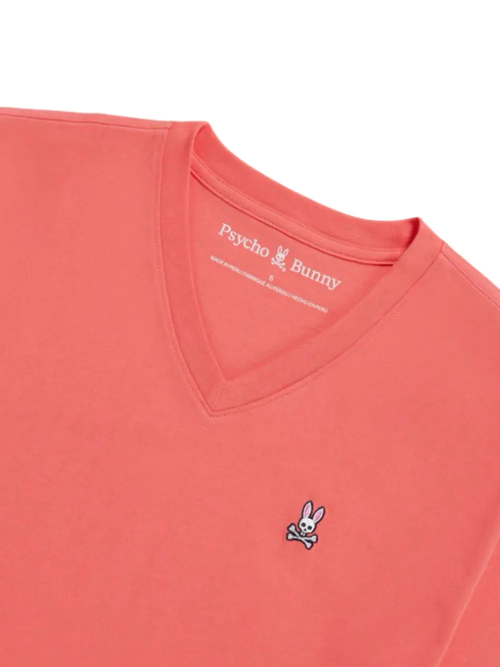 Psycho Bunny t-shirt Pamplemousse à col v 'Grapefruit' | T-shirts | Image 2