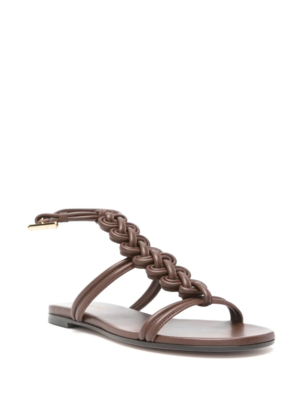 Gianvito Rossi braided flat sandals Brown