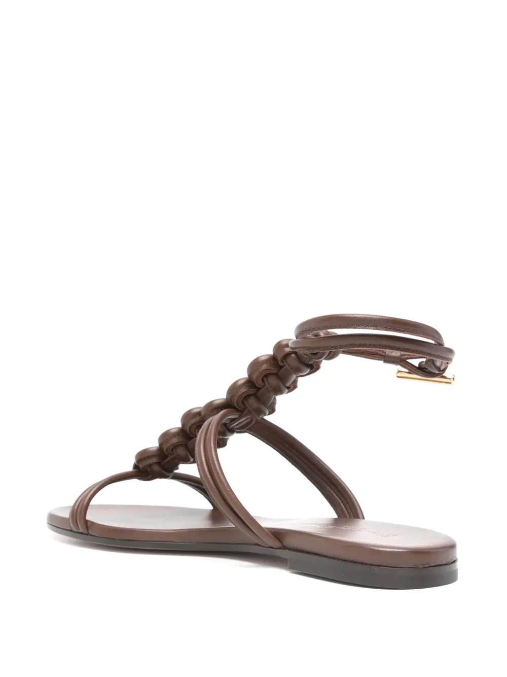 Gianvito Rossi braided flat sandals Brown