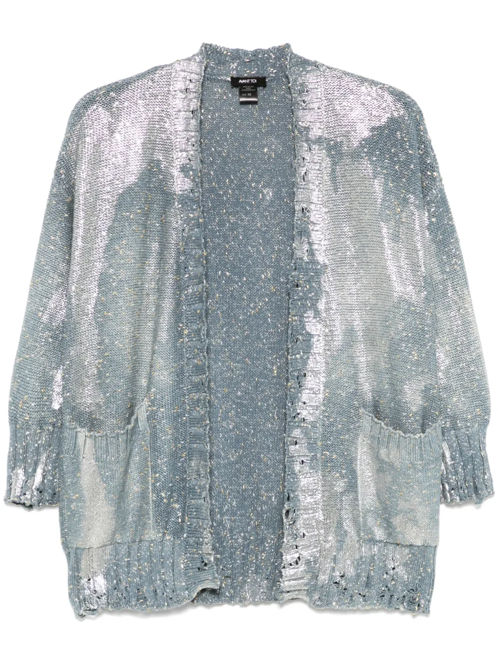 foil-print cardigan