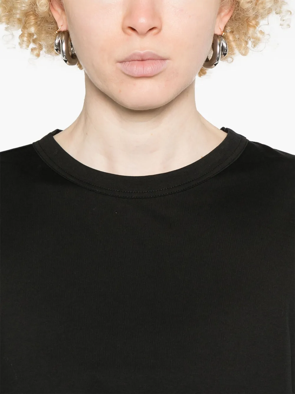 Fabiana Filippi Jersey satijnen top Zwart