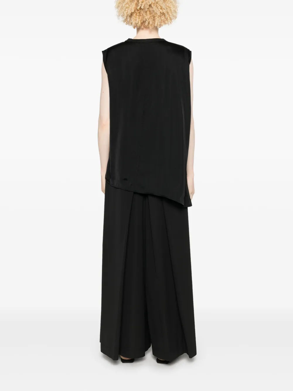 Fabiana Filippi Jersey satijnen top Zwart