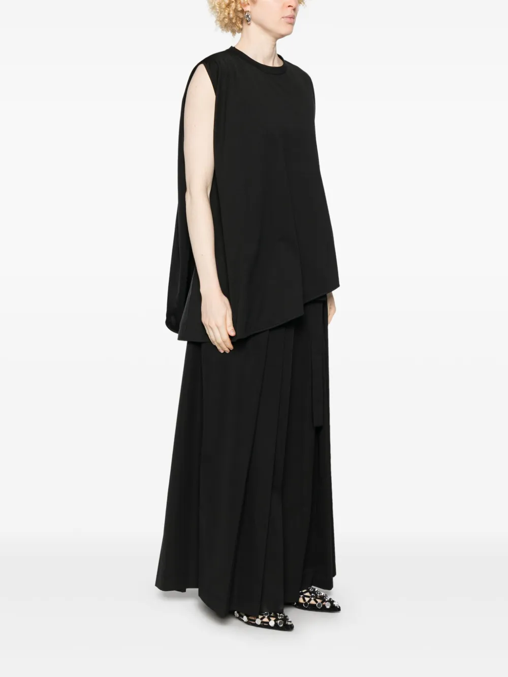 Fabiana Filippi Jersey satijnen top Zwart