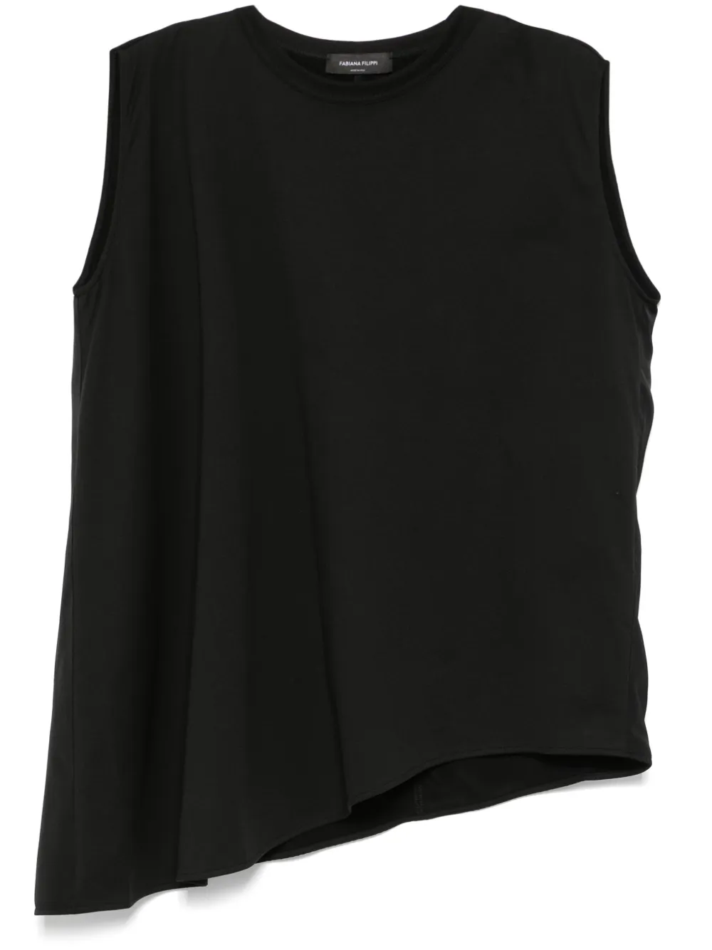 Fabiana Filippi Jersey satijnen top Zwart