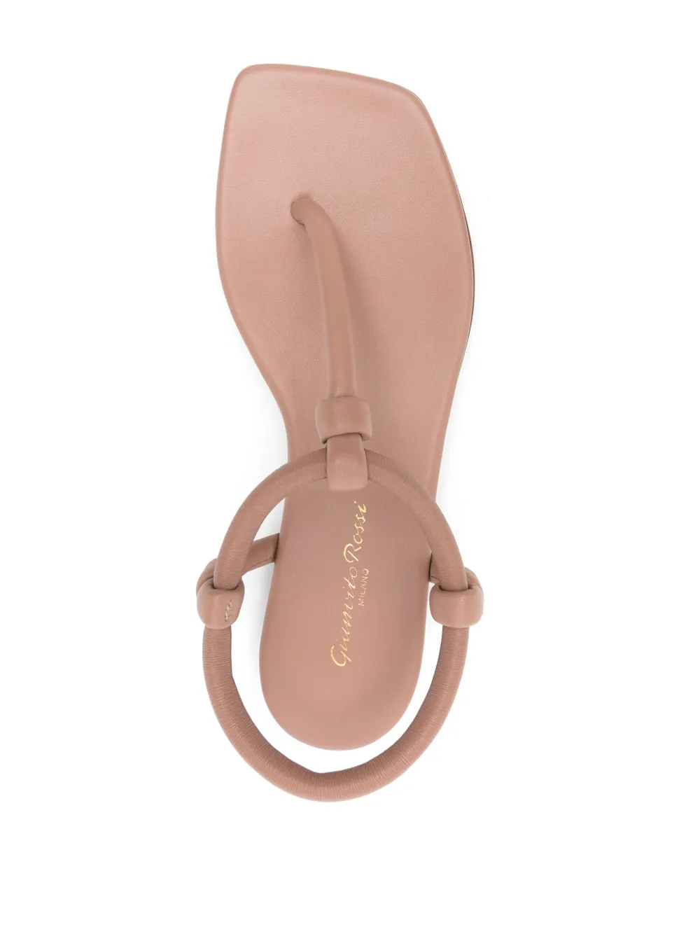 Gianvito Rossi Leren teenslippers Beige