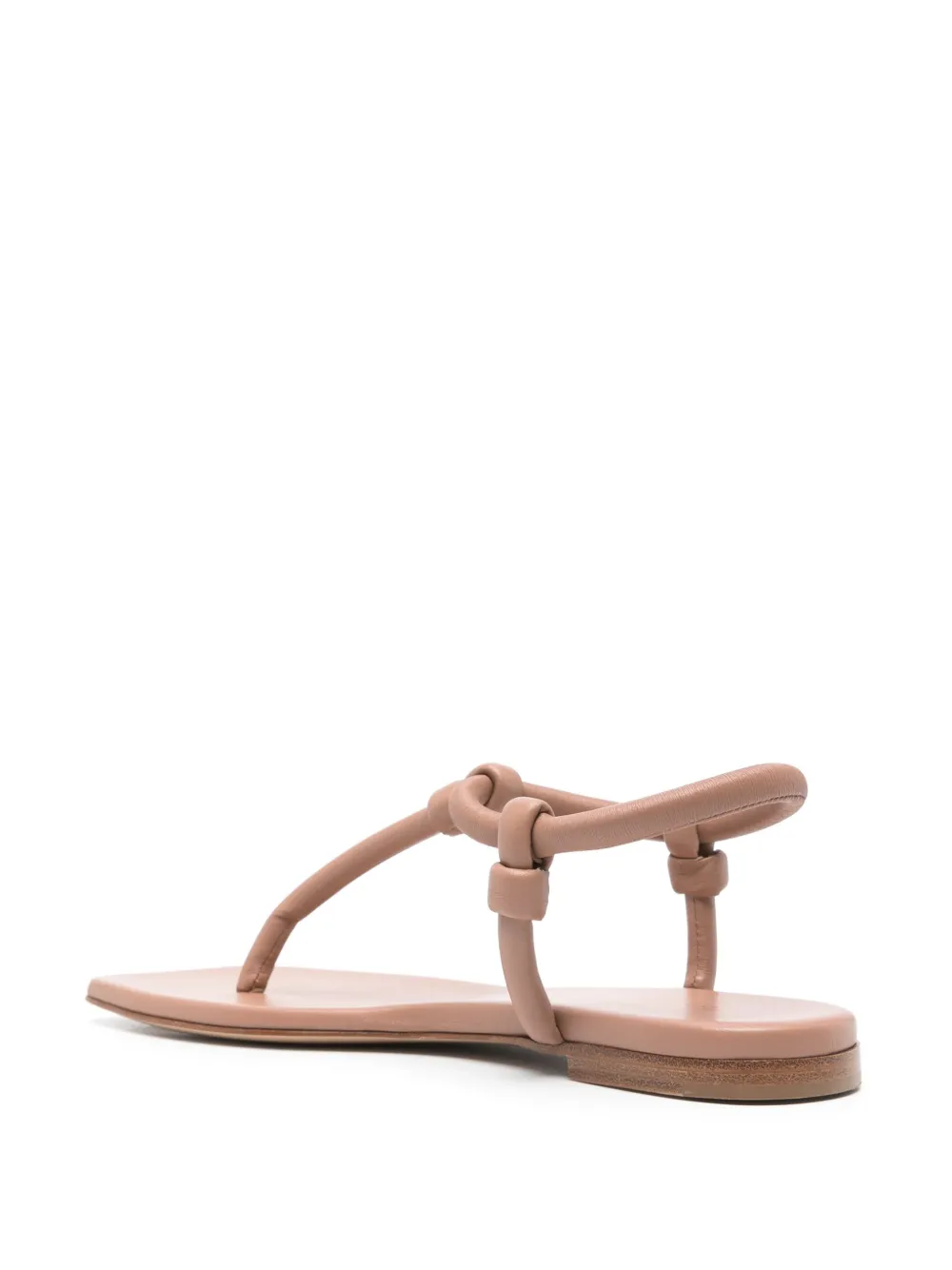 Gianvito Rossi Leren teenslippers Beige