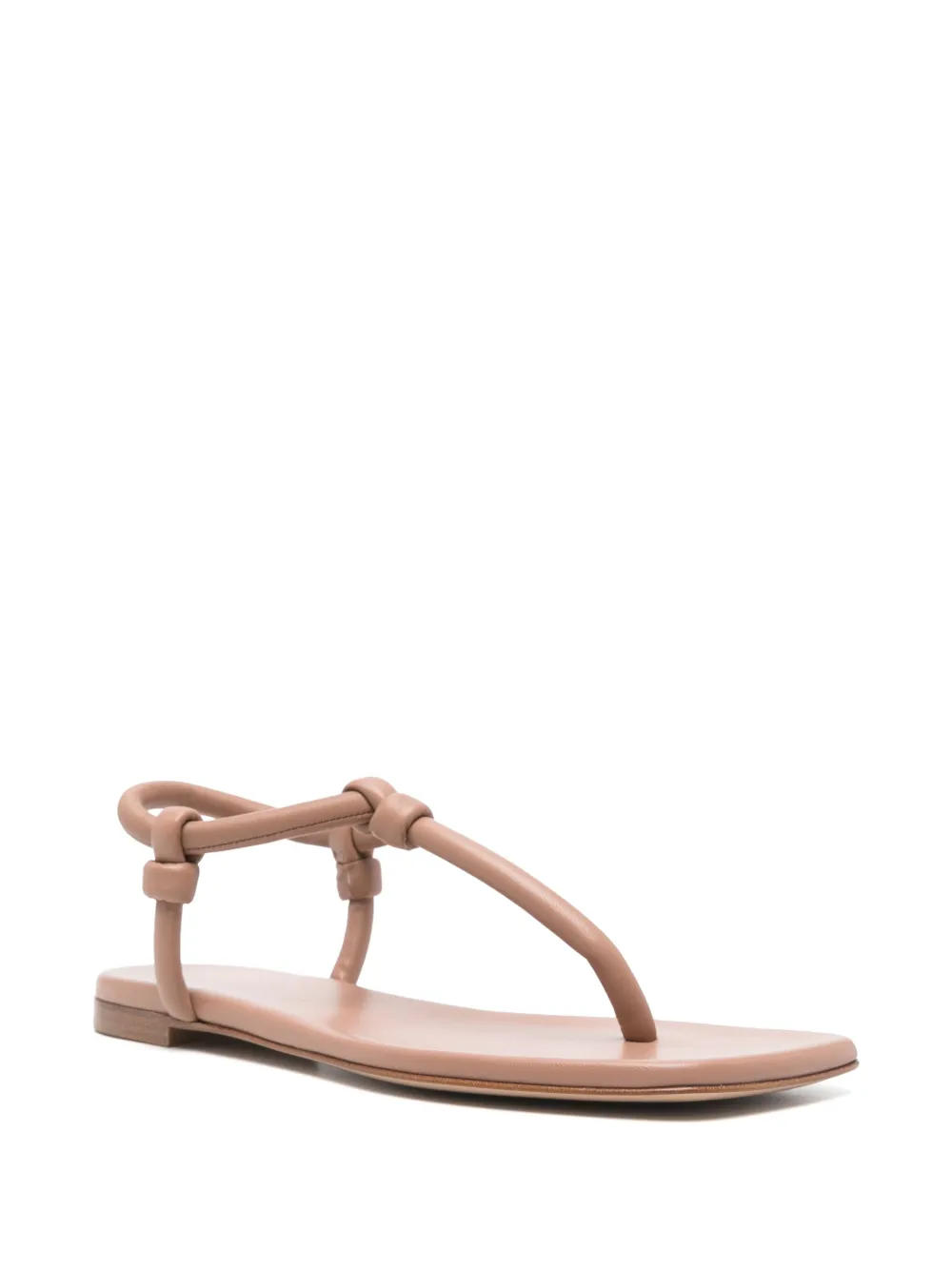 Gianvito Rossi Leren teenslippers - Beige