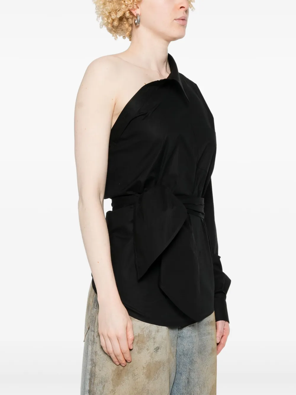 Moschino Asymmetrisch blouse Zwart