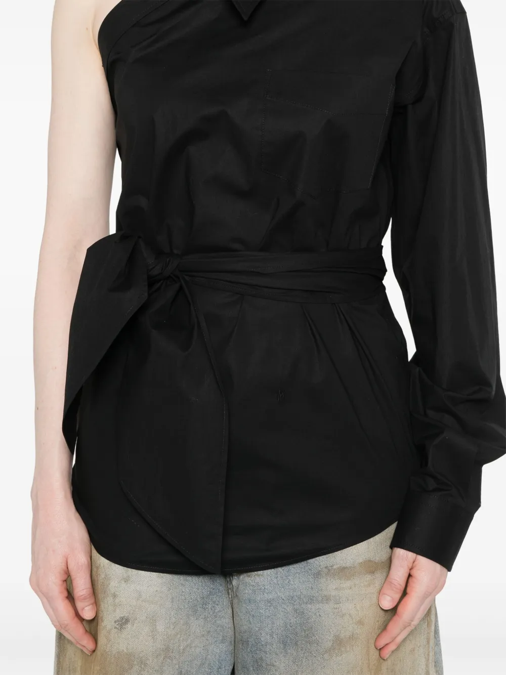 Moschino Asymmetrisch blouse Zwart