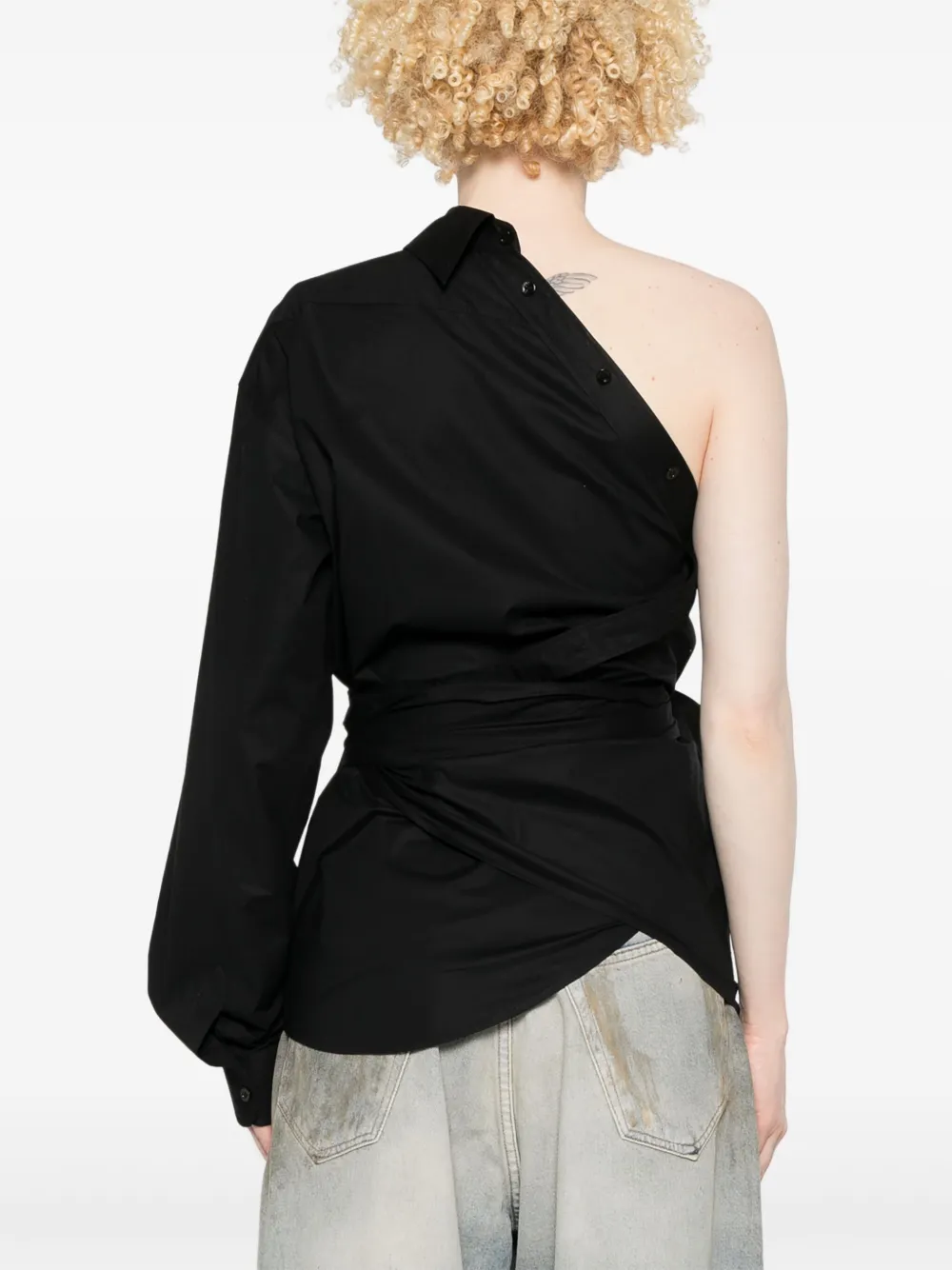 Moschino Asymmetrisch blouse Zwart