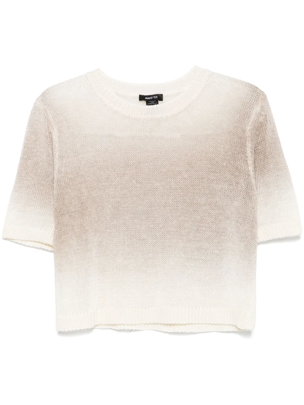 open-knit T-shirt