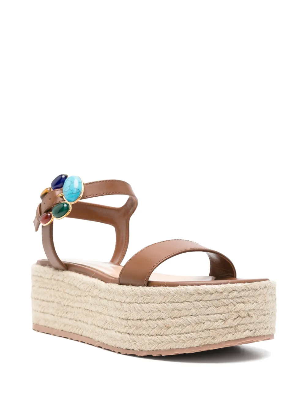 Gianvito Rossi 65mm stone-embellished sandals - Bruin