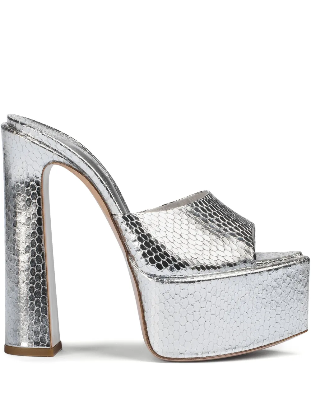 Le Silla 170mm Nina mules Silver