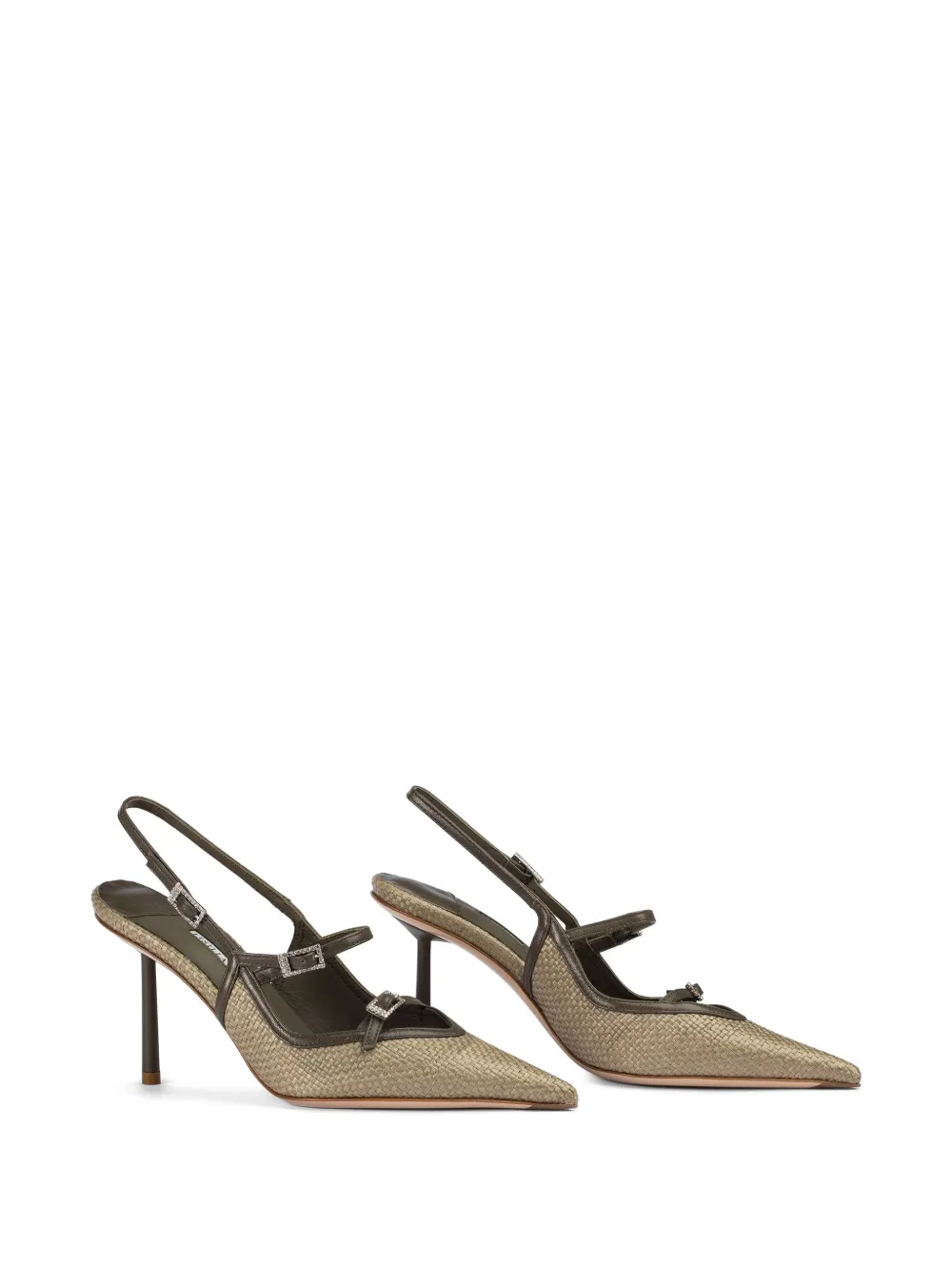 Le Silla 80mm Morgana slingback pumps Green