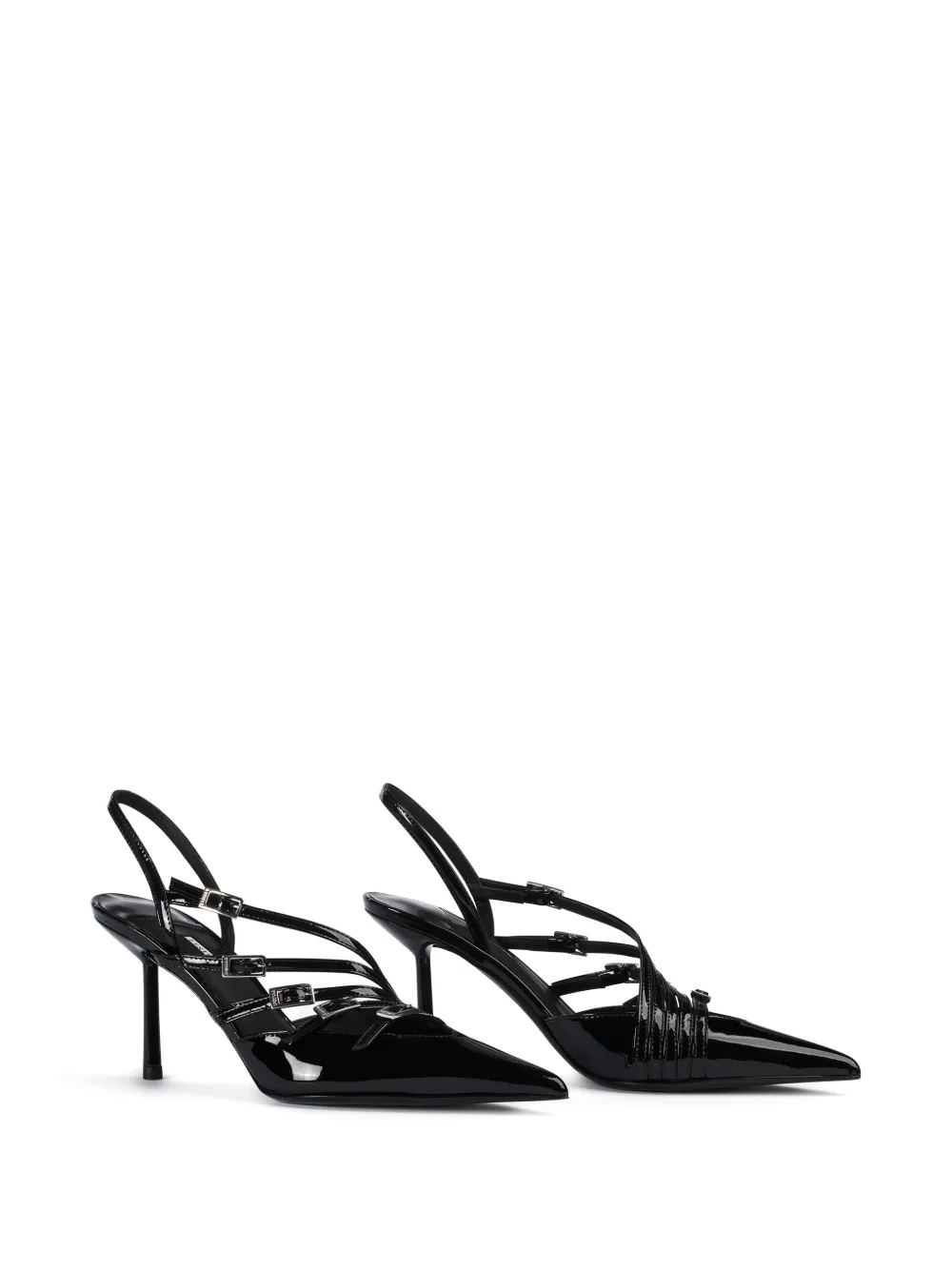 Le Silla 80mm Scarlet slingback pumps Black