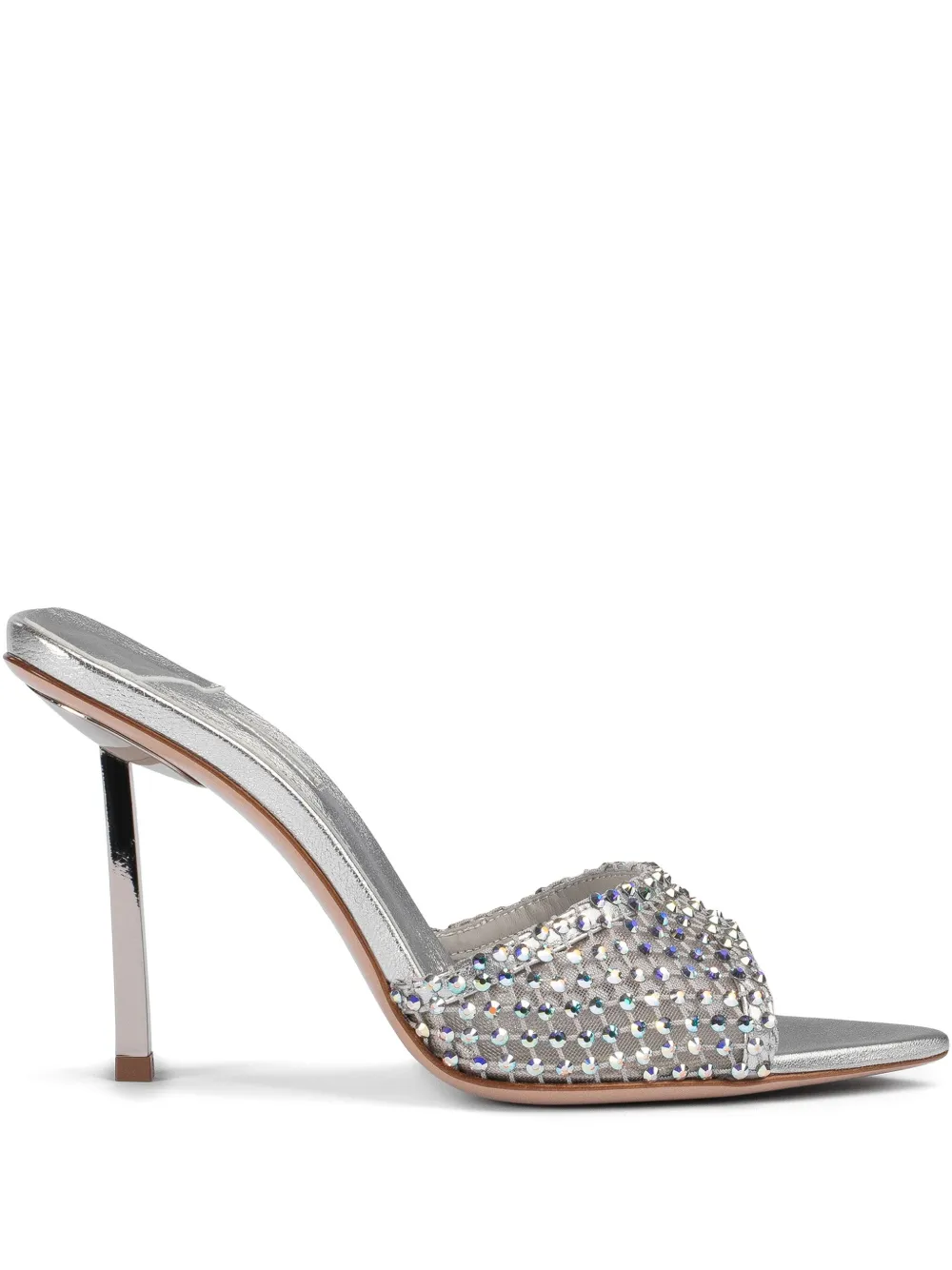 Le Silla 110mm Gilda mules Silver