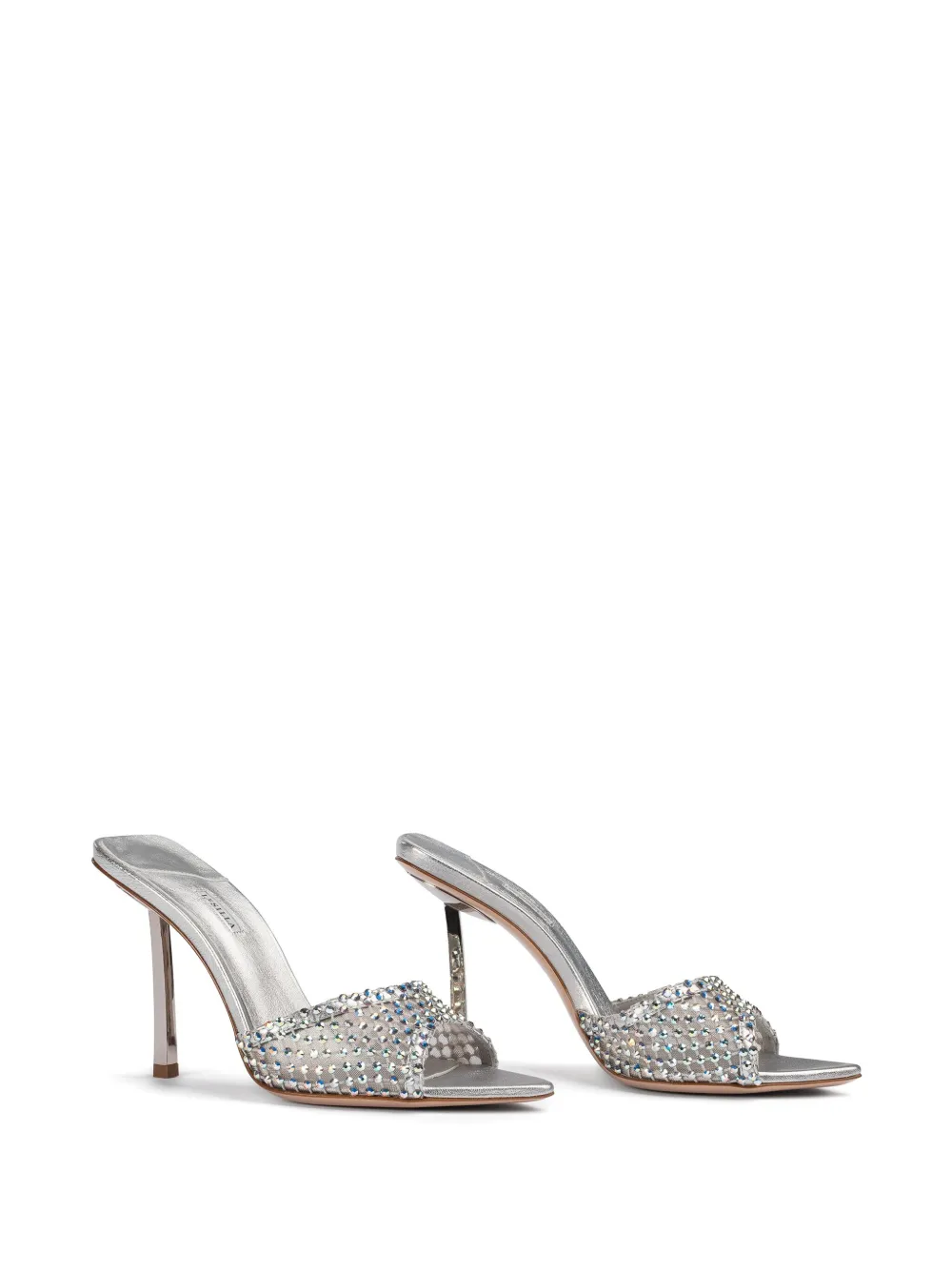 Le Silla 110mm Gilda mules Silver