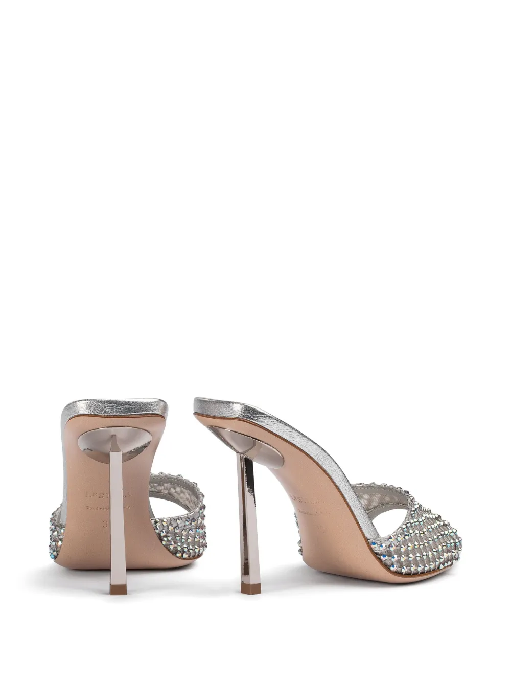 Le Silla 110mm Gilda mules Silver