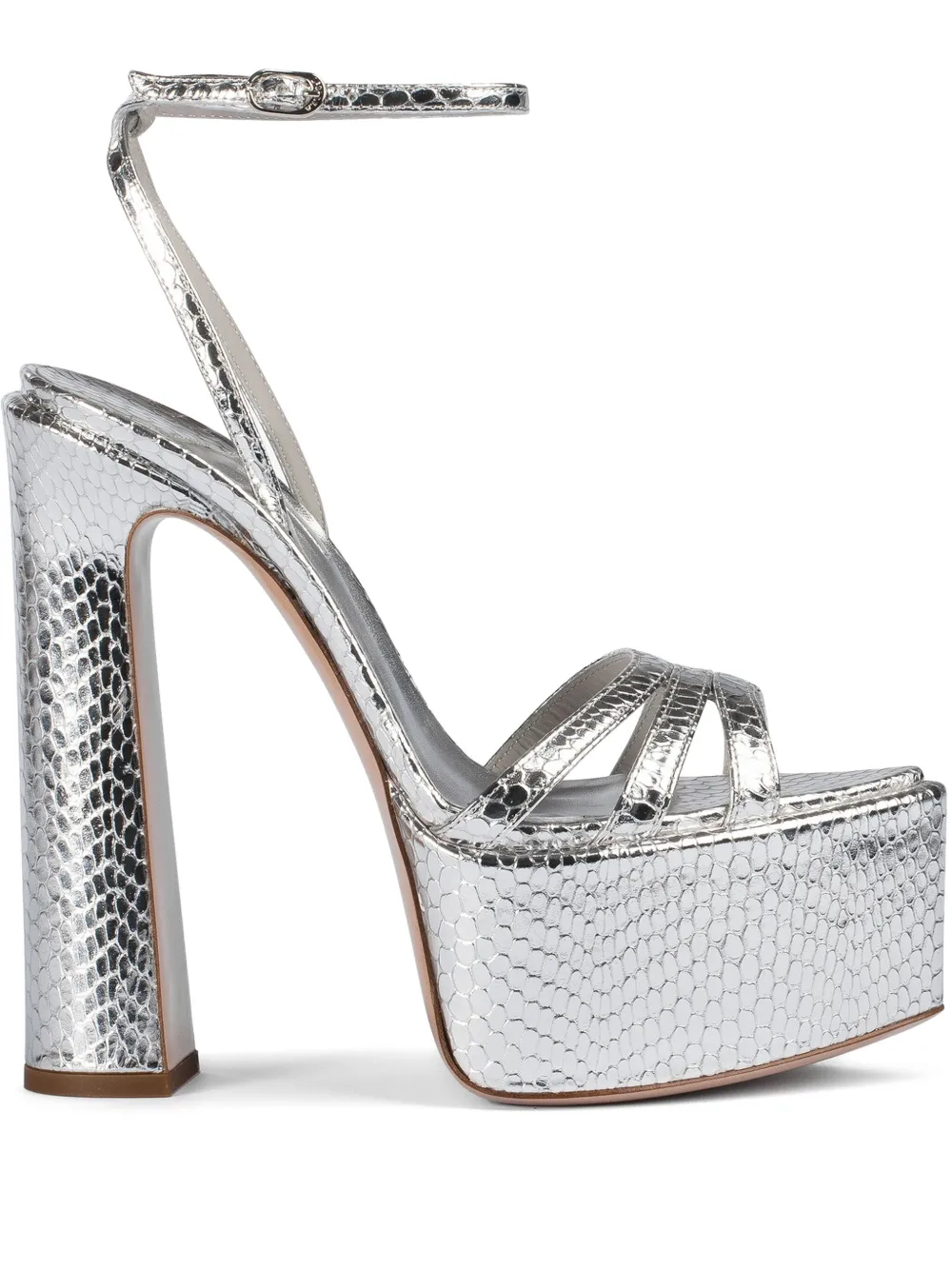 Le Silla 170mm Nina sandals Silver