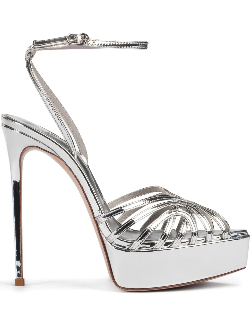 Le Silla 140mm Embrace sandals Silver