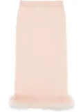 Blumarine sheer midi skirt - Pink