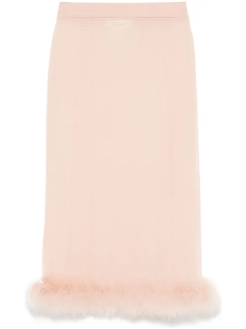 Blumarine sheer midi skirt
