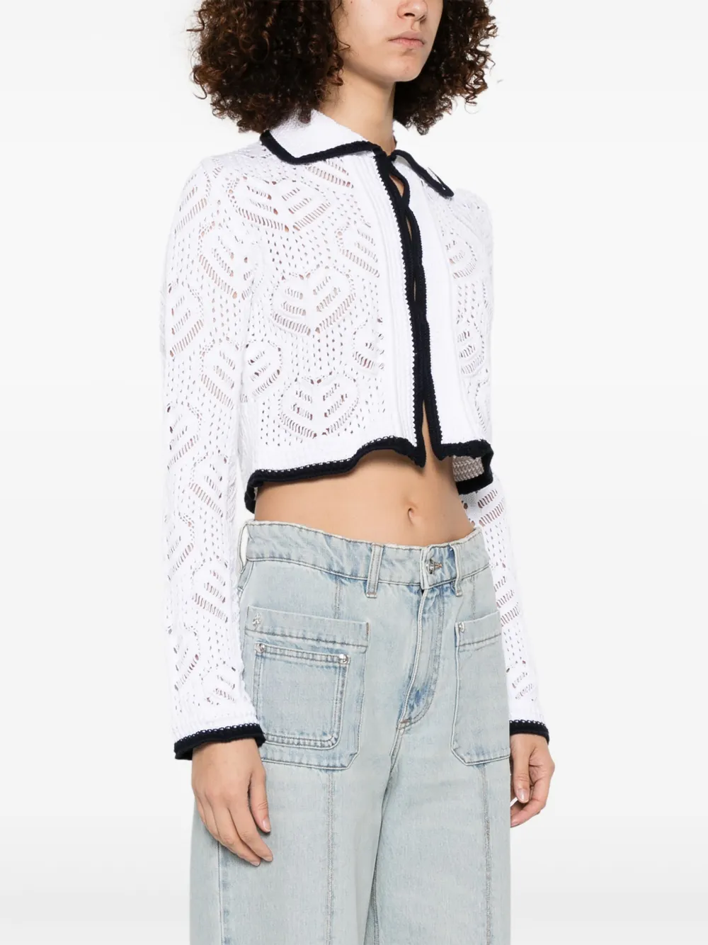 Blumarine Jeans met geborduurd logo Blauw